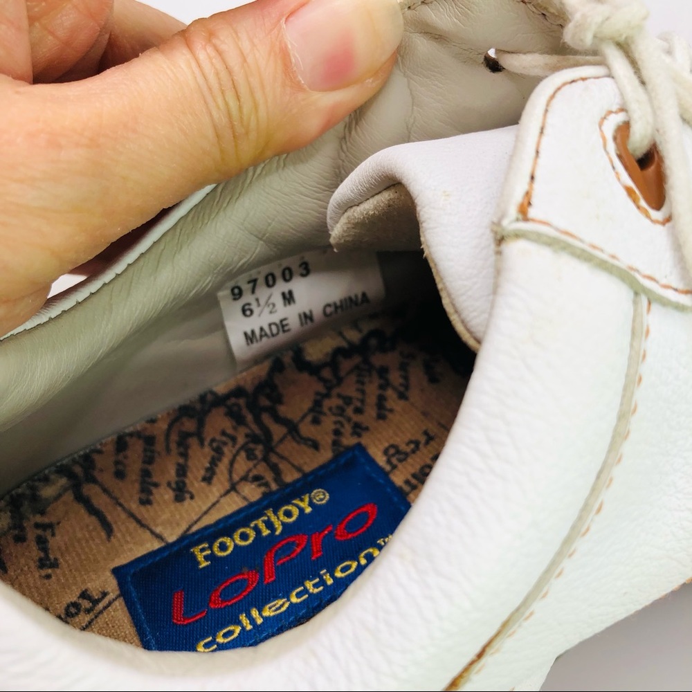 FootJoy LoPro Collection White Golf Shoes Spikes Size 6.5 M sportswear - Picture 8 of 9